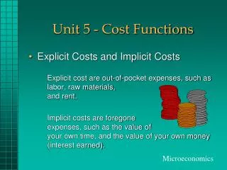 Unit 5 - Cost Functions