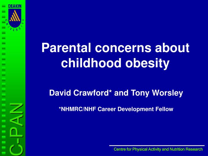parental concerns about childhood obesity