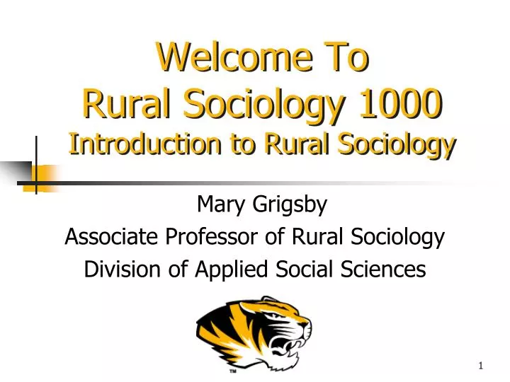 welcome to rural sociology 1000 introduction to rural sociology