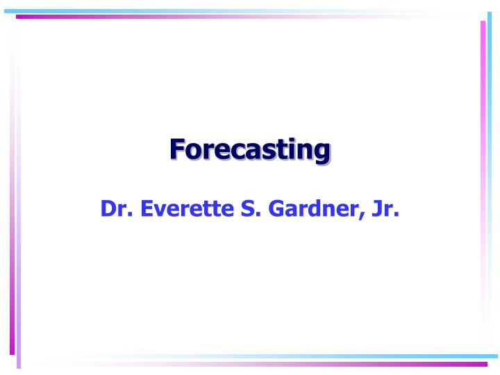 forecasting