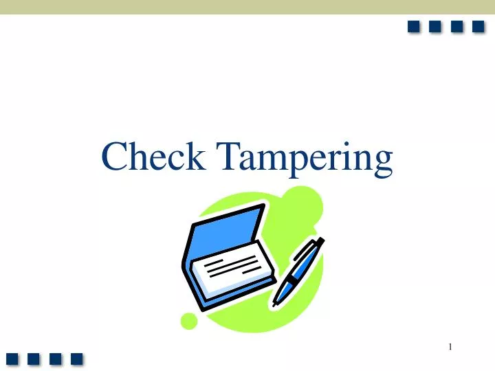 check tampering
