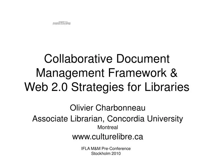 collaborative document management framework web 2 0 strategies for libraries