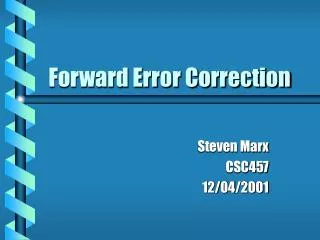 Forward Error Correction