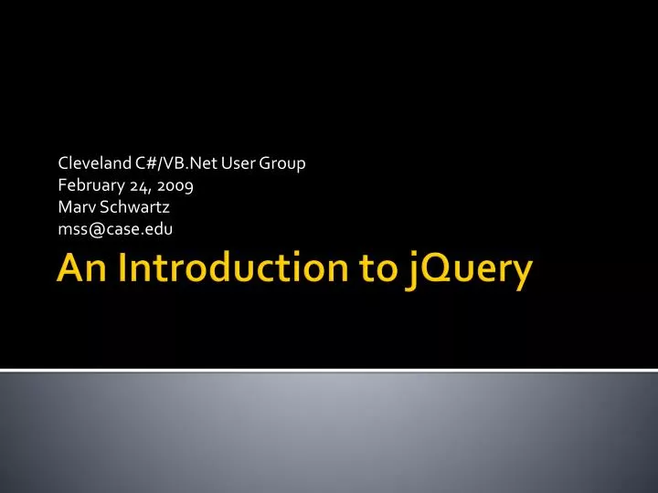 cleveland c vb net user group february 24 2009 marv schwartz mss@case edu