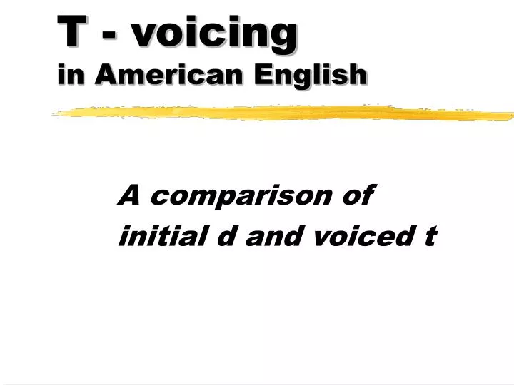 t voicing in american english