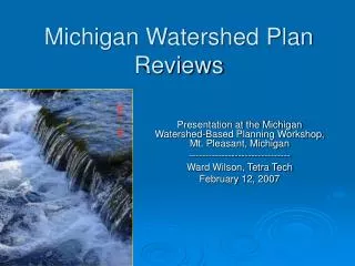 Michigan Watershed Plan Reviews