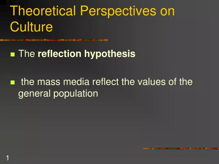 theoretical perspectives on culture