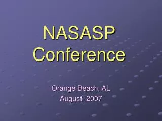 NASASP Conference