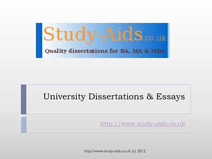 university dissertations essays