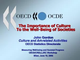 Culture Statistics at the OECD