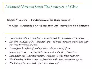 Advanced Vitreous State: The Structure of Glass