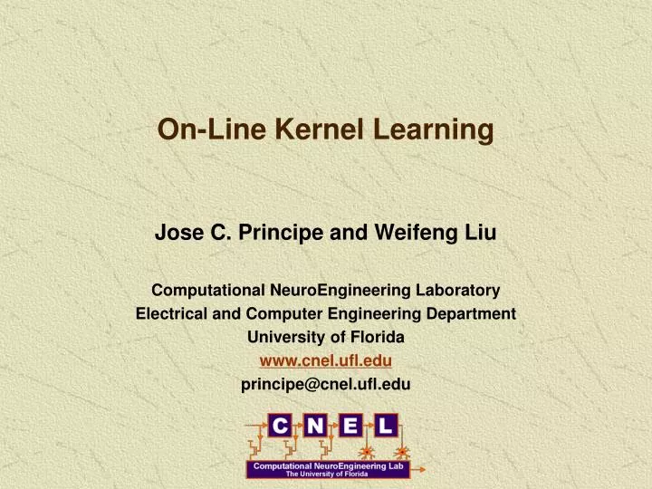on line kernel learning