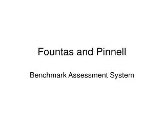 Fountas and Pinnell