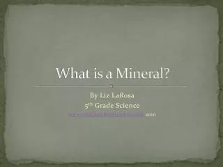 what is a mineral