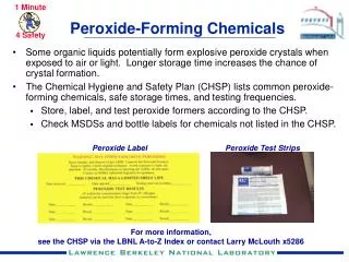 Peroxide-Forming Chemicals