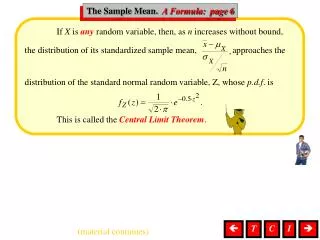 Sample Mean, A Formula