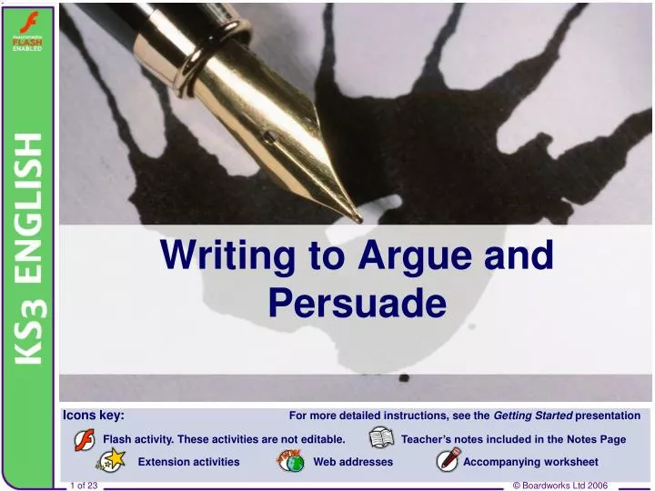 writing to argue and persuade
