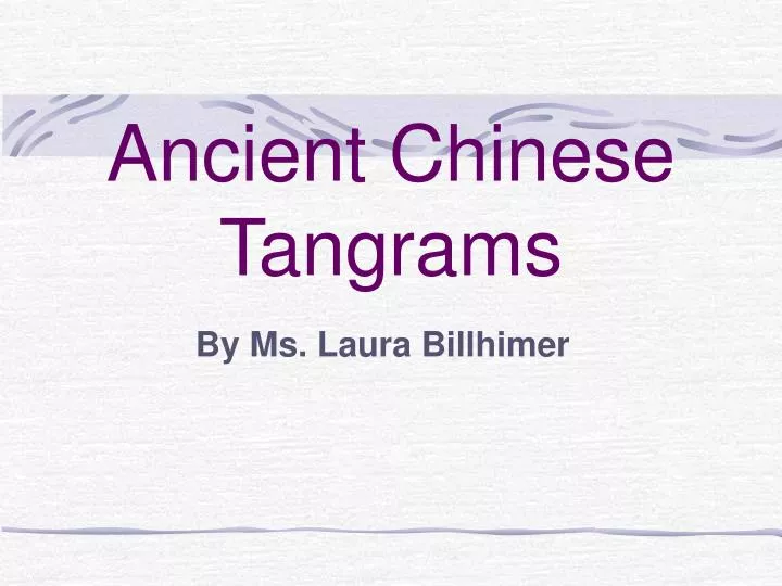 ancient chinese tangrams