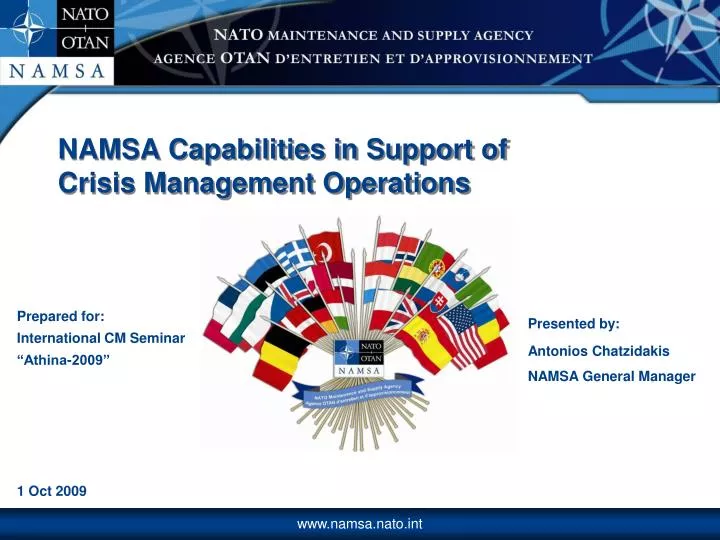 namsa capabilities in s upport of crisis management operations