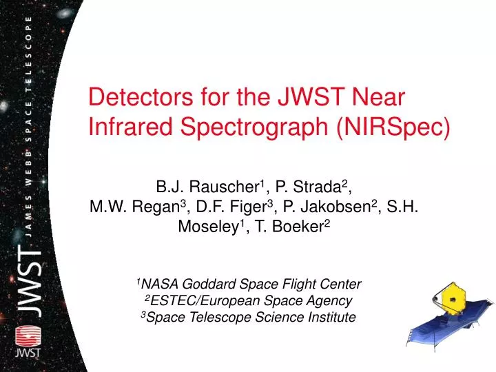 detectors for the jwst near infrared spectrograph nirspec