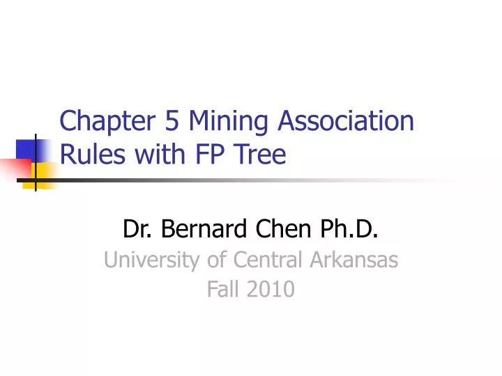 chapter 5 mining association rules with fp tree