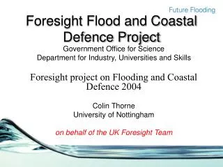 Foresight Flood and Coastal Defence Project