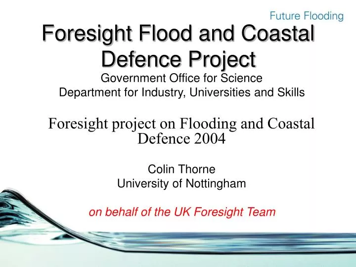 foresight flood and coastal defence project