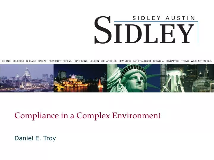 compliance in a complex environment