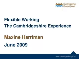 Flexible Working The Cambridgeshire Experience