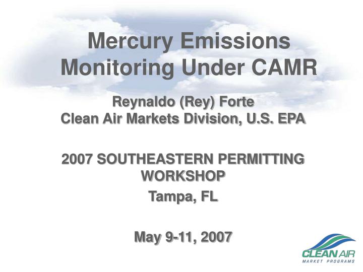 mercury emissions monitoring under camr