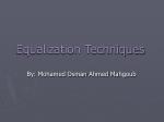 Equalization Techniques - slide 1