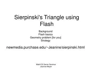 Sierpinski's Triangle using Flash