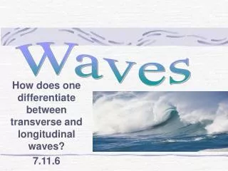 How does one differentiate between transverse and longitudinal waves? 7.11.6