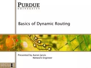 Basics of Dynamic Routing