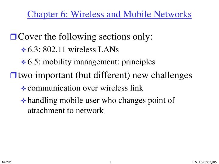 chapter 6 wireless and mobile networks