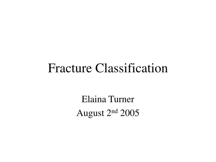 fracture classification