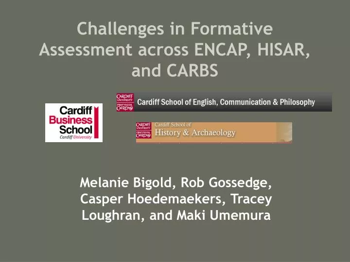 challenges in formative assessment across encap hisar and carbs