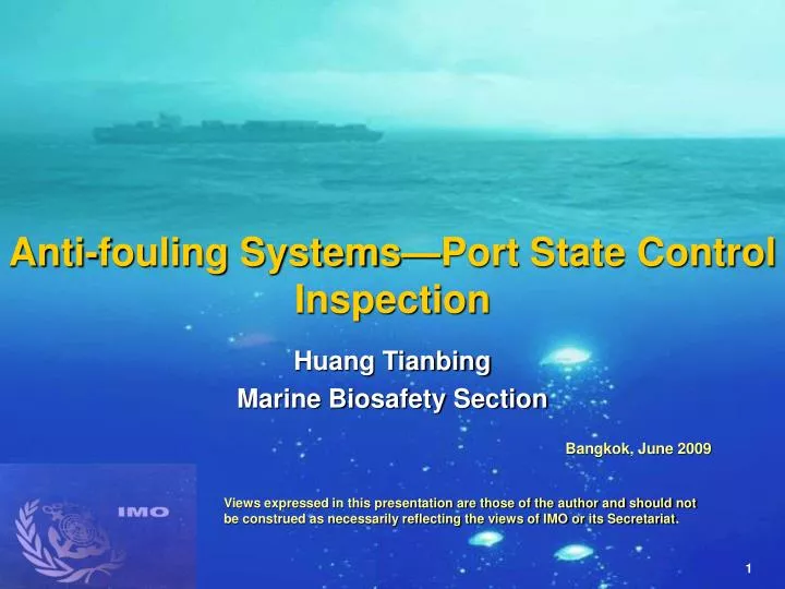 anti fouling systems port state control inspection