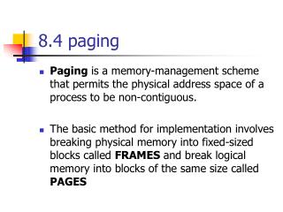 8.4 paging