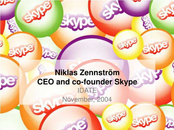 niklas zennstr m ceo and co founder skype