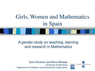 Girls, Women and Mathematics in Spain