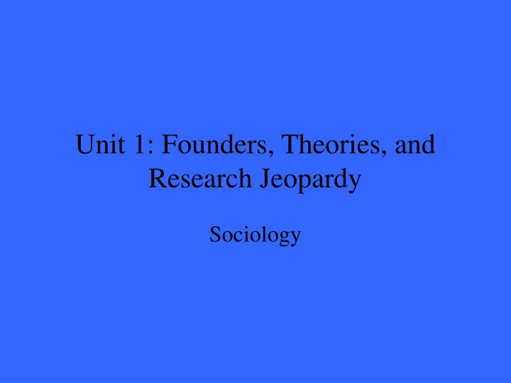 unit 1 founders theories and research jeopardy