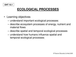 ECOLOGICAL PROCESSES