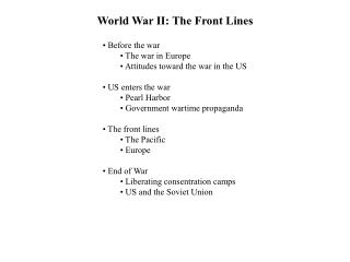 World War II: The Front Lines