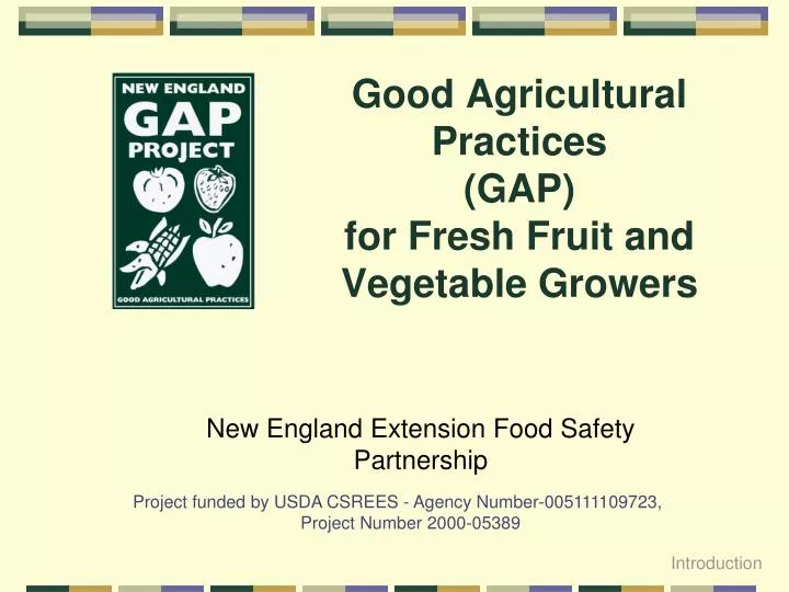 good agricultural practices gap for fresh fruit and vegetable growers