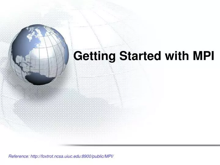 getting started with mpi