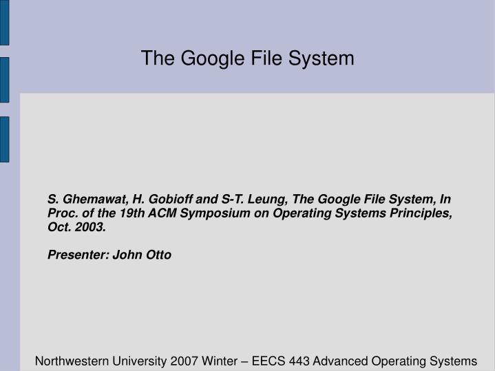 the google file system