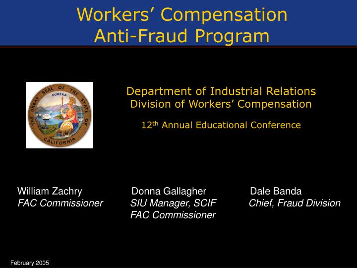 workers compensation anti fraud program