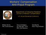 Workers’ Compensation Anti-Fraud Program - slide 1