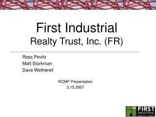 First Industrial Realty Trust, Inc. (FR)